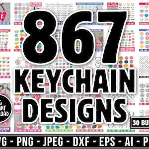 Keychain Box SVG, Keychain Display Card Svg, Keyring Display Card Template, Keychain  Packaging, Keychain Svg, Packaging Svg, Gift Box Svg 