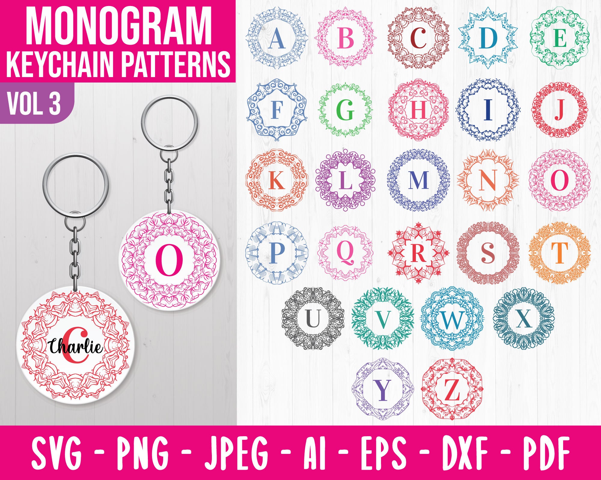 Download Monogram SVG Alphabet svg vol 3 keychain svg Monogram Svg ...