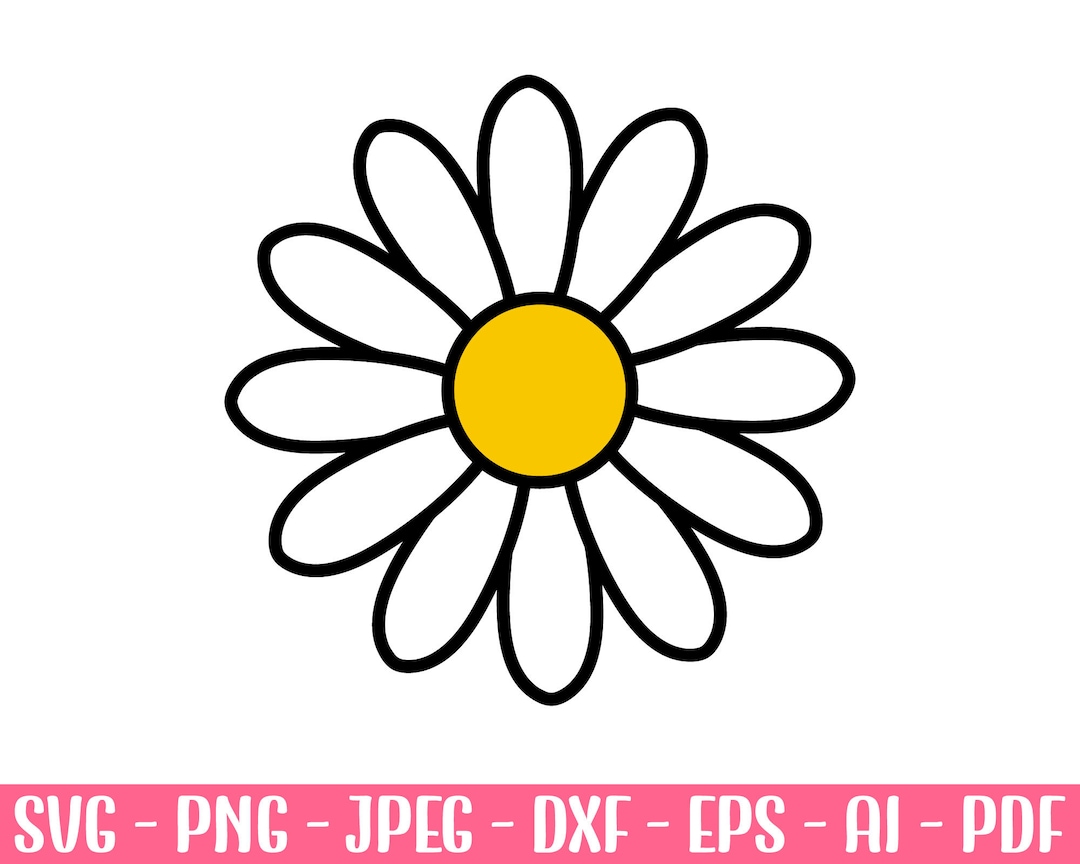 Daisy Svg Daisy Flower Clipart Instant Digital Download Etsy