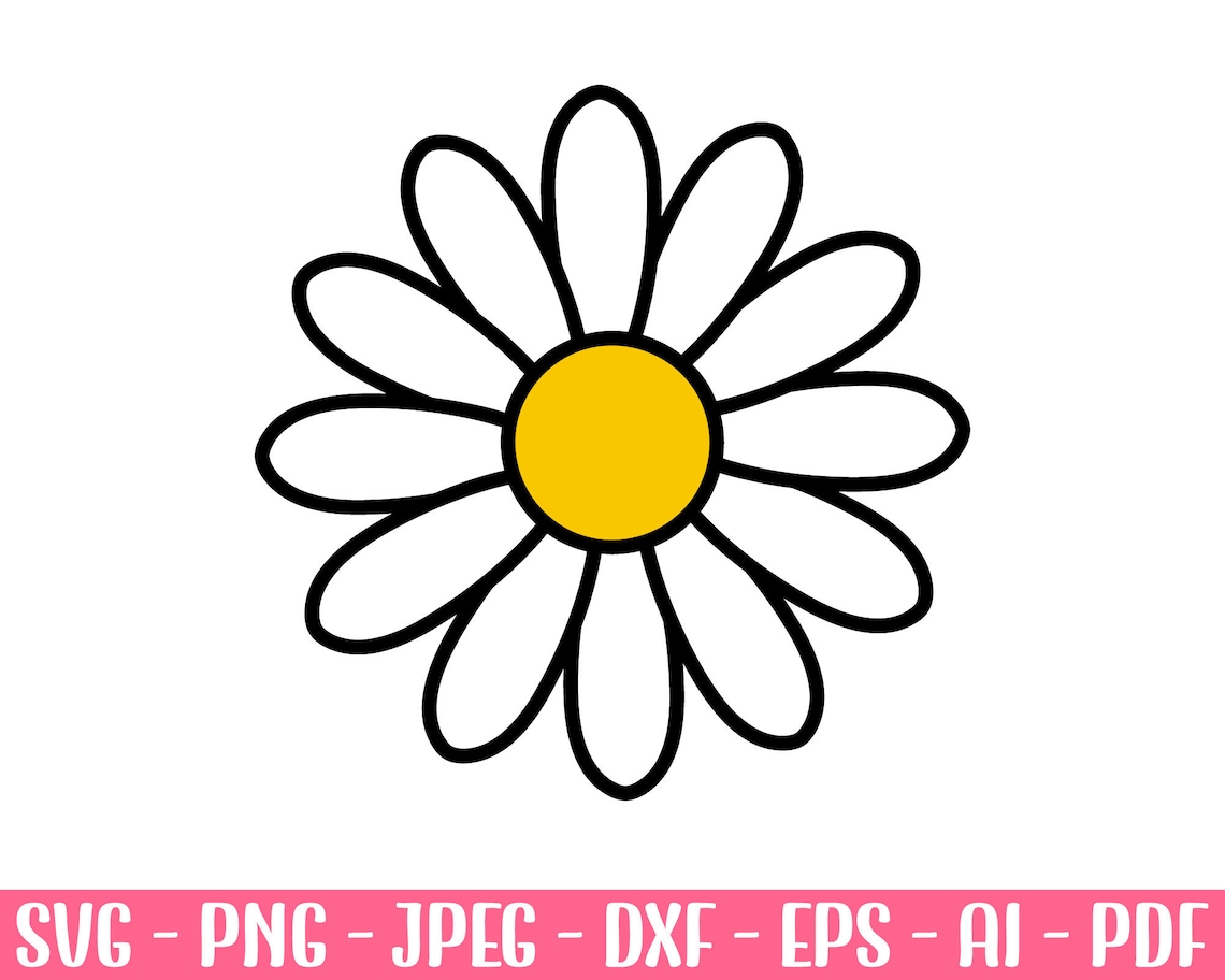 Daisy Svg Daisy Flower Clipart Instant Digital Download - Etsy