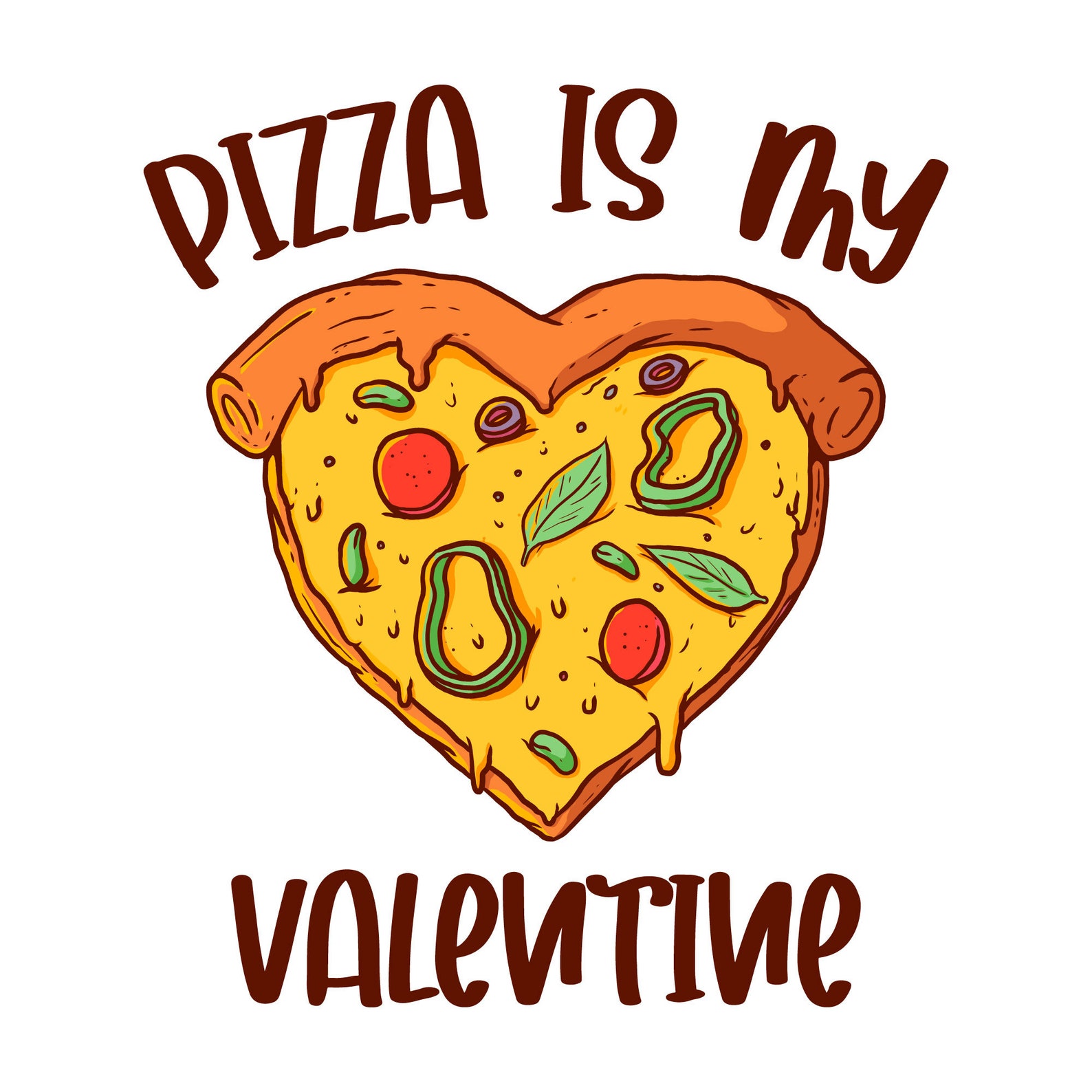 Pizza Is My Valentine SVG Valentines Day svg Valentines | Etsy