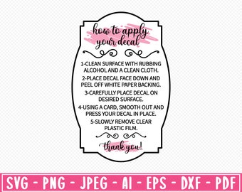 decal instructions etsy