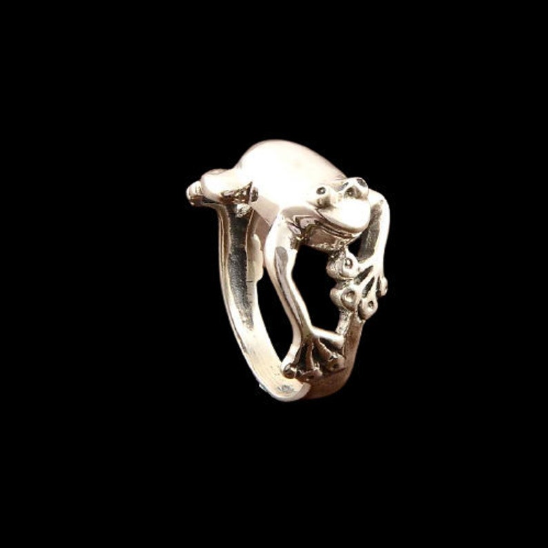 Frosch-Ring Silber Frosch Ring Tier-Ring handgemachte Ring | Etsy