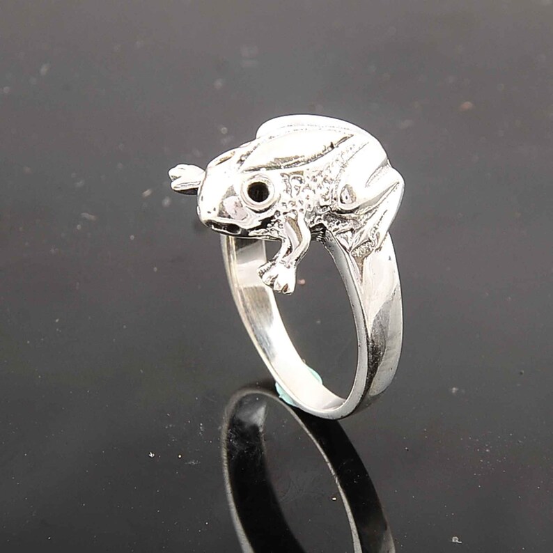 Frosch-Ring Sterling Silber Ring personalisierte Ring | Etsy
