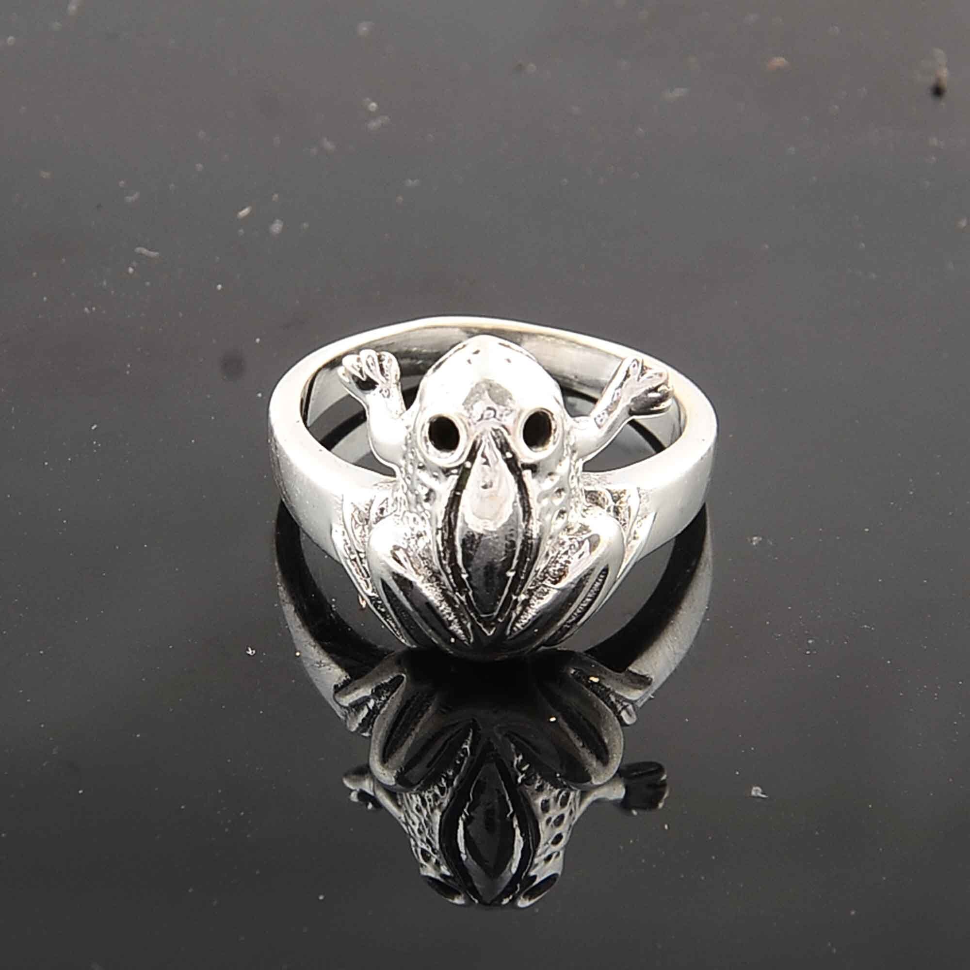 Frosch-Ring 925 Sterling Silber Ring personalisierte Ring | Etsy