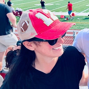 Football Mom Trucker Hat with Number, Game Day Hat for Moms, Custom Player Number Hat, Sports Mom Hat, Football Season Gift, Team Spirit Cap image 11