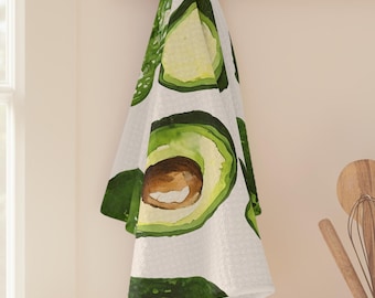 Avocado Tea Towel, Kitchen Decor, Foodie Gift, Eco-Friendly Microfiber Towel,  Avocado Lovers