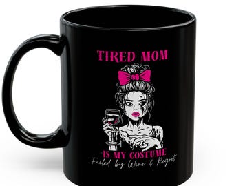 Tired Mom Halloween Mug: Funny Momster Coffee Cup