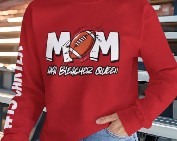 Featured listing image: Personalized Football Mom Shirt: Custom Name & Number Game Day Tee