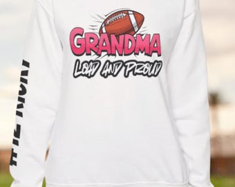 Football Grandma Sweatshirt: Game Day Apparel for Proud Grandmas