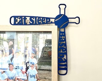 Eat Sleep Baseball Sign: Doorframe Sports Decor