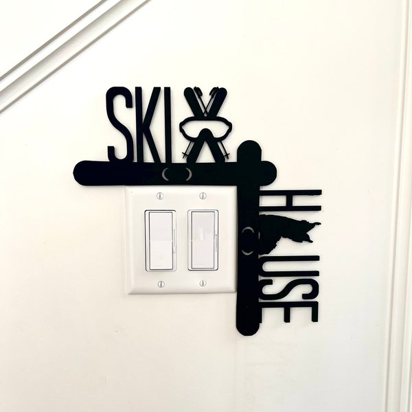 Ski House Door Corner Sign - Ski house decorations- Ski themed decor - Ski House Sign -Door Corner Decorations