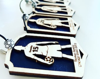 Custom Soccer Team Gift - Personalized Soccer Card - Soccer Team Bag Tag
