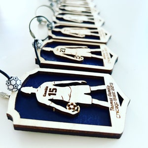 Custom Soccer Team Gift - Personalized Soccer Card - Soccer Team Bag Tag