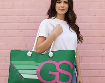 Girl Scout Bag, Custom Troop Number Tote, Girl Scout Camp and Travel Bag, Scout Leader Gift, Personalized Girl Scout Tote, Group Gift