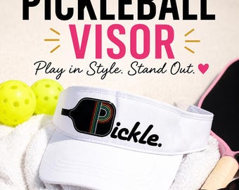 Pickleball Visor | Funny Pickleball Visor | Women's Pickleball Hat | UV Printed Pickle Paddle Visor | Country Club Pickleball Gift