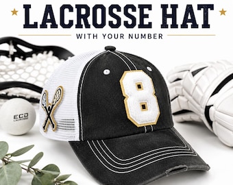 Personalized Lacrosse Mom Trucker Hat with Number | Custom Sports Mom Hat