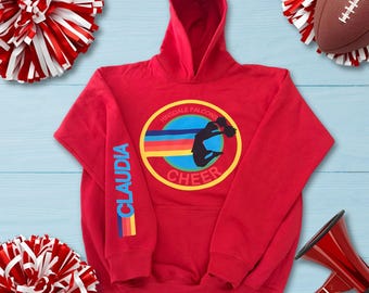 Aviator Nation Style Cheer Hoodie with Team and Cheerleader Name