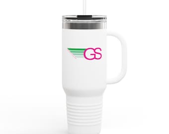 Personalized Girl Scout Tumbler: Rainbow Stripe 40oz Scout Leader Cup