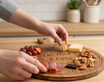 Charcuterie Board for Beginners | Engraved Charcuterie Guide Board | Easy Grazing Board Layout for Entertaining