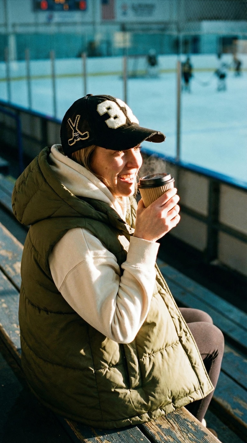 Personalized Hockey Mom Hat with Player Number | Personalized Hockey Mom Hat | Custom Hockey Hat with Player Number | Hockey Mom Gift image 2
