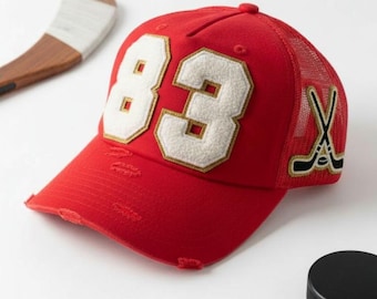 Personalized Hockey Mom Hat with Player Number