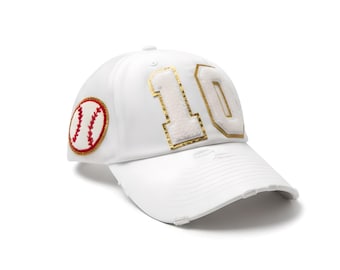Baseball Mom Hat, Personalized Number Patch, Varsity Trucker Cap