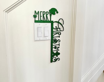 Merry Christmas Door Corner Sign, Christmas Door Corner Sign, Santa Sign, Front Door Holiday Decor, Christmas Decor