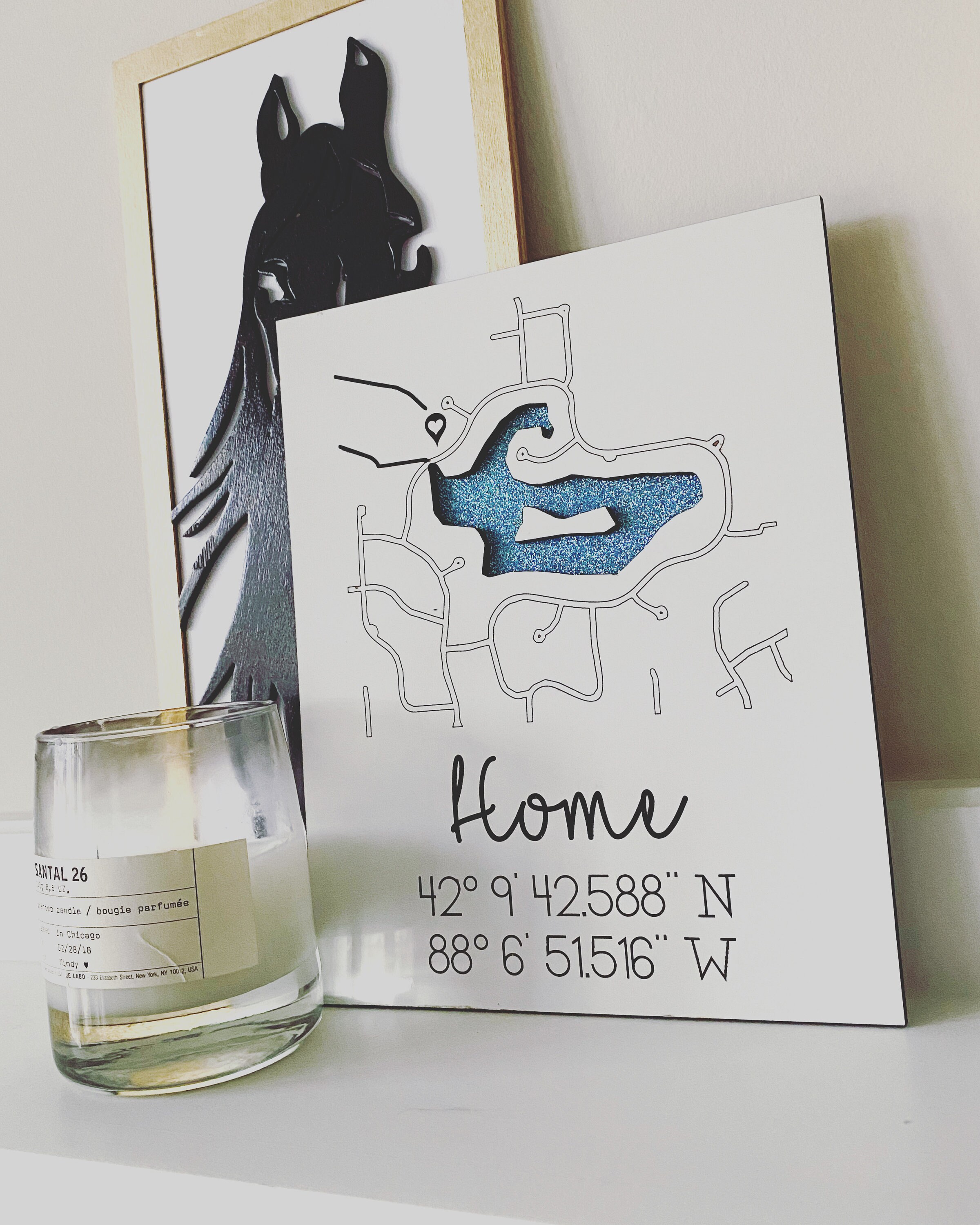 Custom Address Sign Your Address on a Map Custom Map Print | Etsy