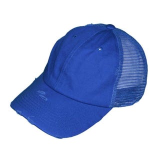 Football Mom Hat – Game Day Trucker Cap with Varsity Number Patch, Personalized Team Gift, Sports Mom Accessory Royal blue