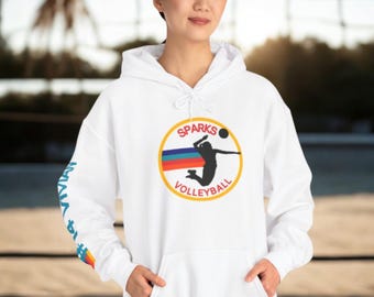 Custom Aviator Nation Style Volleyball Hoodie with Team and Player name