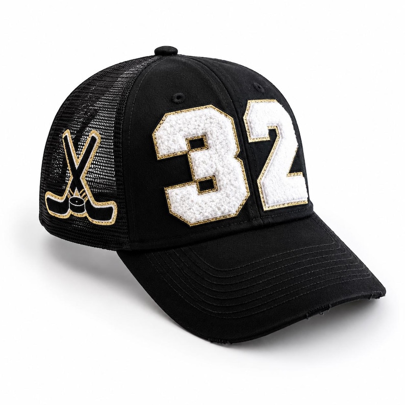 Personalized Hockey Mom Hat with Player Number | Personalized Hockey Mom Hat | Custom Hockey Hat with Player Number | Hockey Mom Gift image 7