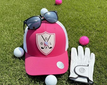 Pink Glittered Golf Trucker Hat - Stylish Women's Golf Accessory