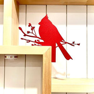 Red Cardinal Sign, Cardinal Door Corner, For the Bird Lover Gift, In Memory of gift