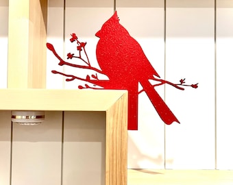Red Cardinal Sign, Cardinal Door Corner, For the Bird Lover Gift, In Memory of gift