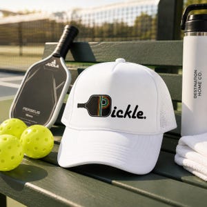 Funny Pickleball Trucker Hat, Pickleball Gift, Retro Pickle Hat, Dink Hat, Pickleball Mom Hat, Cute Sports Hat, Pickle Ball Cap image 11