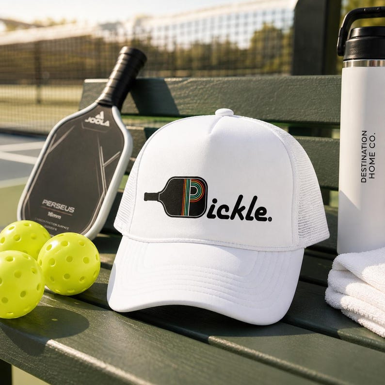 Funny Pickleball Trucker Hat, Pickleball Gift, Retro Pickle Hat, Dink Hat, Pickleball Mom Hat, Cute Sports Hat, Pickle Ball Cap image 11