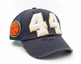 Custom Basketball Mom Trucker Hat with Child’s Number – Personalized Sports Mom Gift