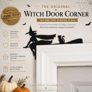 Halloween Door Corner Sign, Witch Halloween Decor, Halloween Witch Sign, Fall Decor,