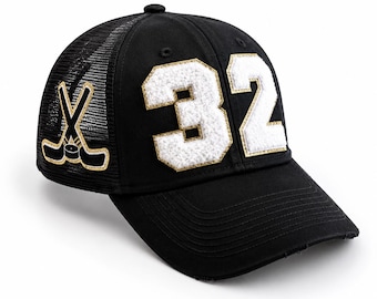 Custom Hockey Mom Hat | Personalized Hockey Jersey Number Hat | Hockey Mom Gift | Hockey Game Day Trucker Hat | Team Spirit Cap