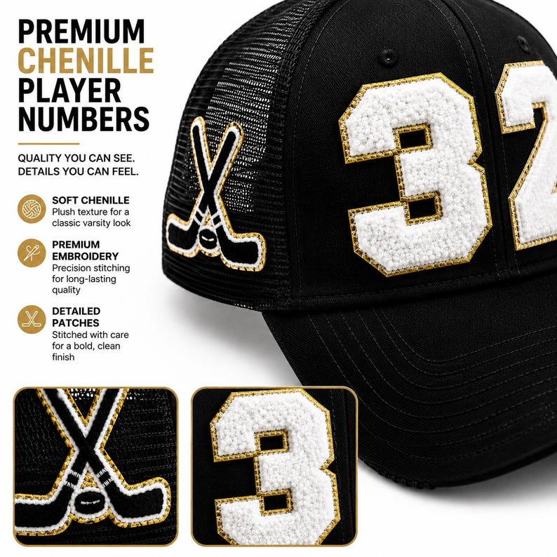 Personalized Hockey Mom Hat with Player Number | Personalized Hockey Mom Hat | Custom Hockey Hat with Player Number | Hockey Mom Gift image 3