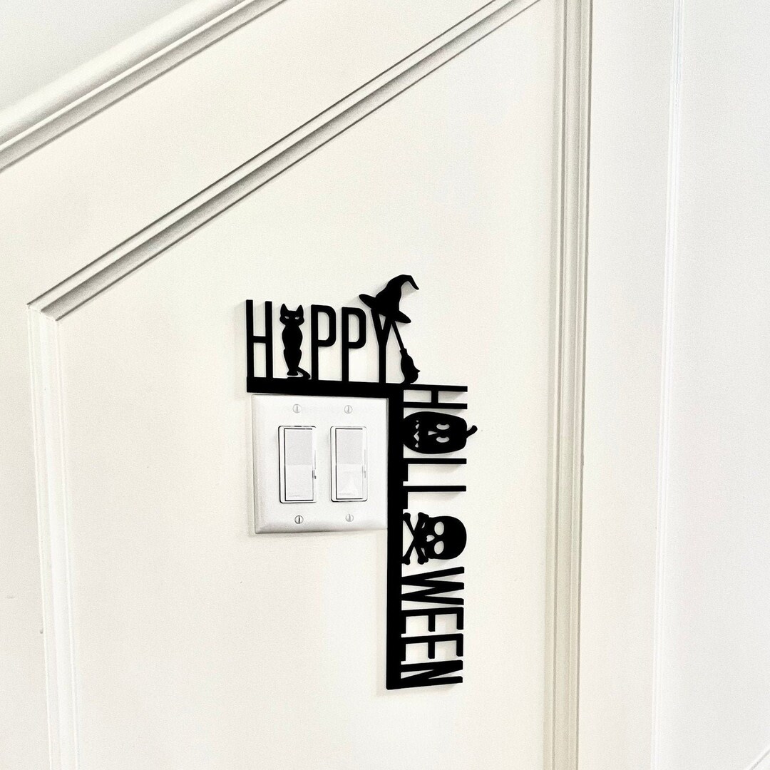 Happy Halloween Wall Decor Door Corner Sign | Witch Halloween Decor ...