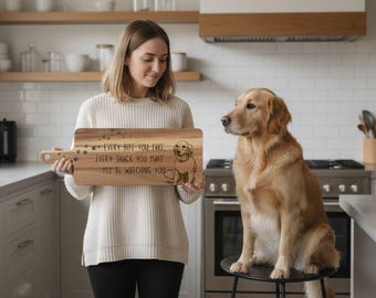 Custom Dog Photo Cutting Board | Personalized Pet Gift | Funny Kitchen Decor