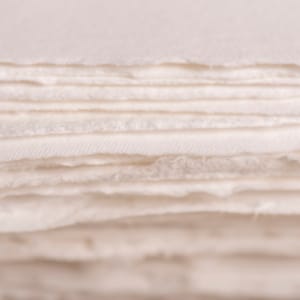 10 Stück Extra fine Handmade Paper Baumwolle Paper Handgeschöpftes Büttenpapier Farbton WEISS in 6 Größen cotton paper faitmain Bild 7