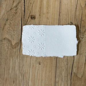 5 x 9 cm Extra fine Embossing Handmade Paper| Cotton Paper |Deckle Edge |Handmade paper place cards |cotton paper|Letterpress