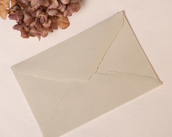 C6 Fr. Green fine envelope,Pointed Flap Envelopes,Handmade Envelopes, Handmade Paper, Paper Fait Main, Handmade Paper, Deckle Edge,
