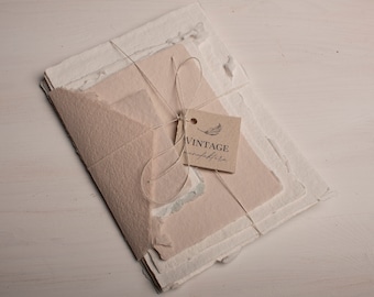 Handmade Paper Sample Pack, Art Paper, Handmade Paper, Paper Fait Main, Handmade Paper, Blush Handmade Paper, Deckle Edge