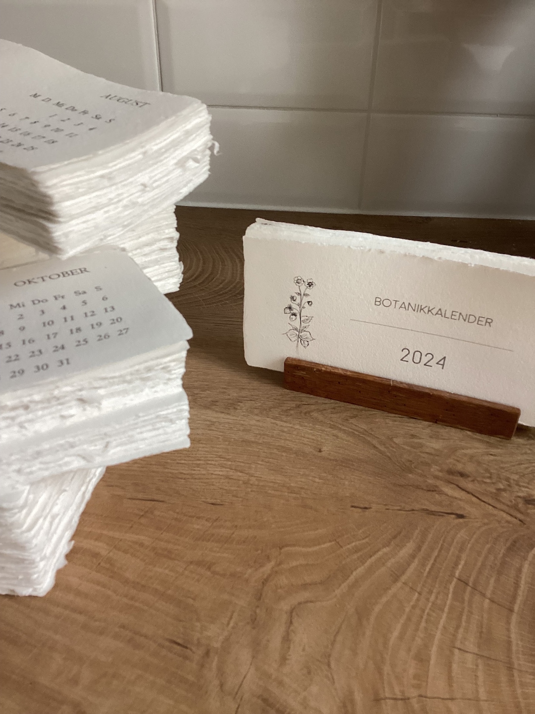 Desk Calendar 2024 Seed Paper Calendar 2024 Christmas Etsy