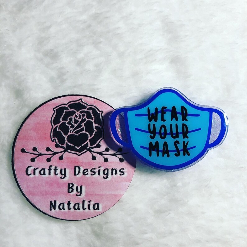 Mask Badge Reel- Virus- Cute Badge Reel- ID Badge Reel Nurse Gift Made to Order Teacher Gift Custom