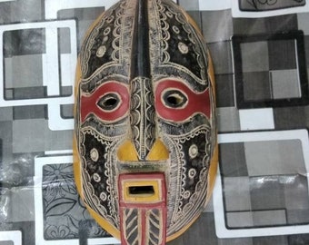 African mask for wall, wood mask, wall sculpture, African Mask wooden, mask decor